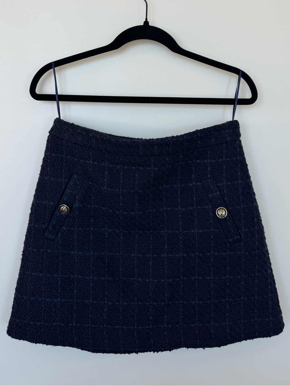 Tweed Skirt (Dark Blue/Navy)
